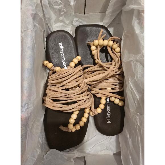 Jeffrey Campbell Xeniah Sandal in Natural Size 6 - Picture 7 of 7